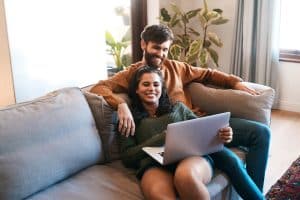 Couple Using High-Speed Internet