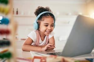Child Using Laptop