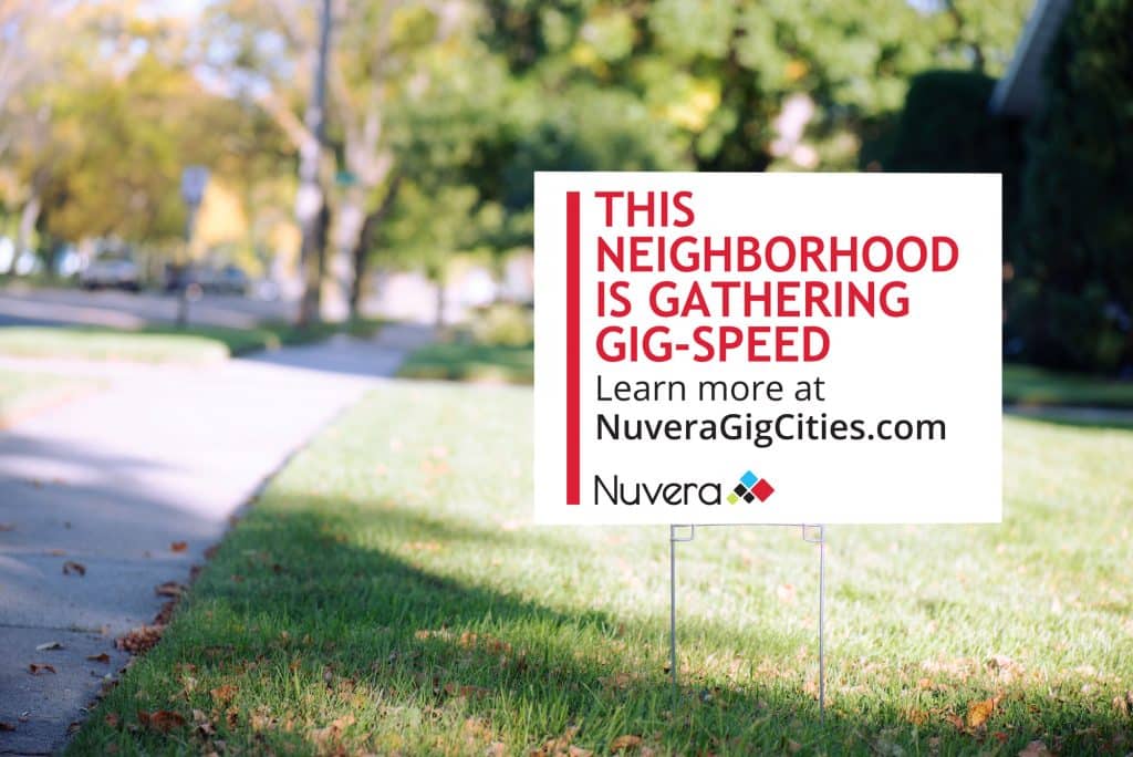 Nuvera Fiber Yard Sign