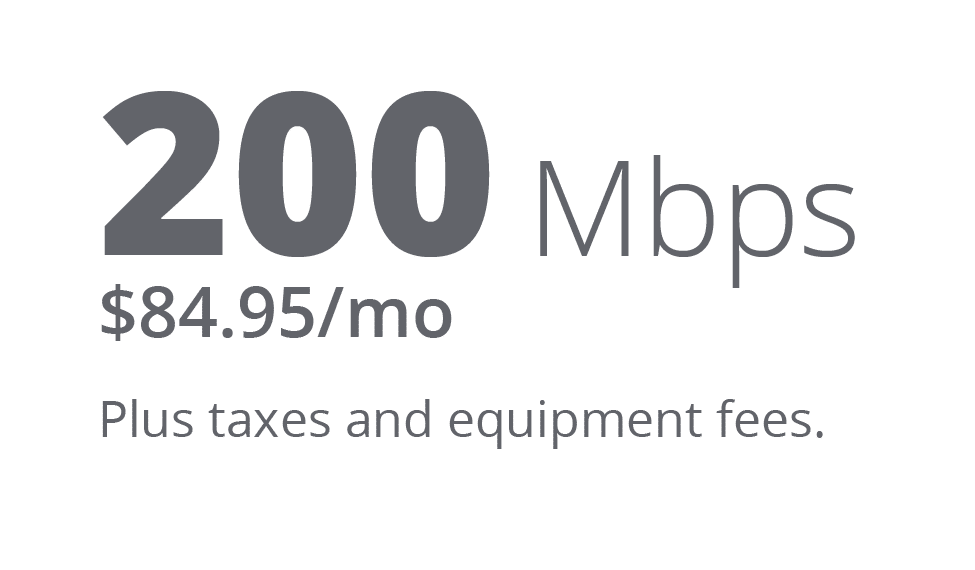 Fiber Internet - Nuvera 200 Mbps
