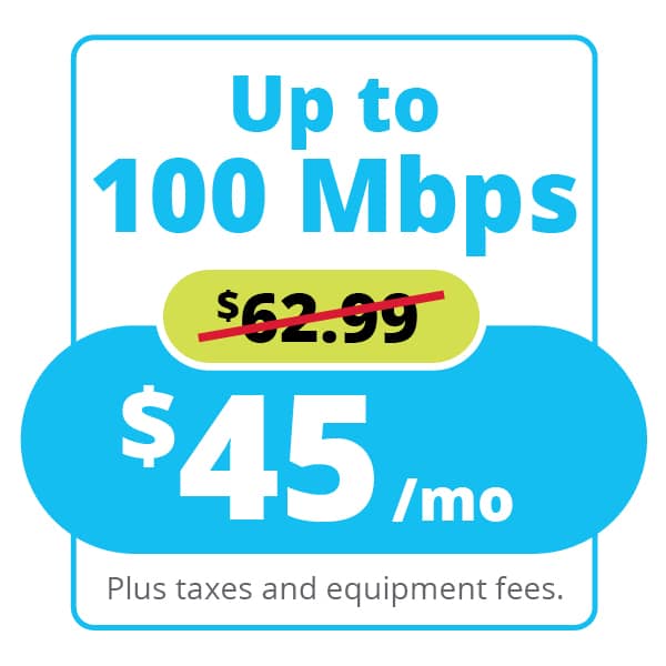 Copper Internet Price Lock 100 Mbps